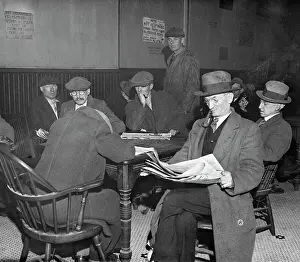 Men Reading at Bowery Rooming House