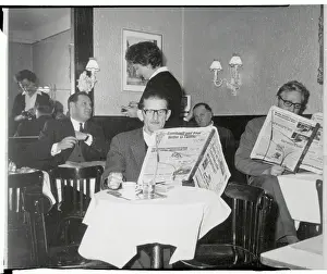 Men Reading Newspapers in Vienna Coffeehouse