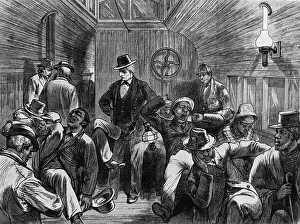 Men Relaxing In Railroad Car (Illus.)