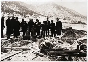 Miner Prints: Men Amongst Ruins of Forbes Tent Colony
