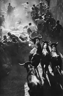 Fast Prints: Men Running with Bulls