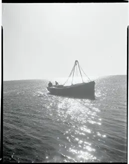 Fire Island Prints: Men Sailing a Boat