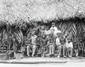 Men Seated with San Blas Children