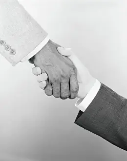 Greeting Prints: Men shaking hands