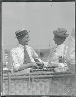 Louis Prints: Men Shaking Hands at Balloon Races