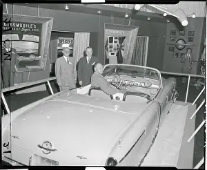 Convertible Prints: Men Sitting in Chevrolet Convertible
