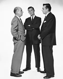 Necktie Prints: Three men talking