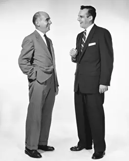 Necktie Prints: Two men talking and laughing