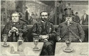 Men in Tavern Drinking Absinthe