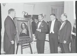 Reverence Prints: Men Viewing Spinoza's Portrait
