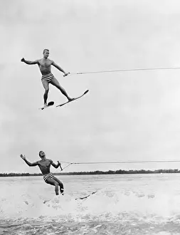 Men Water Skiing