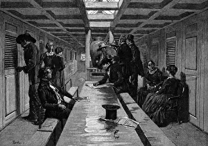 Men And Women In Steamer Cabin