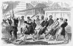 Opium Prints: Men Work To Extract Opium In China
