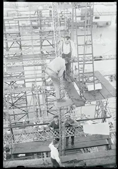 Lakehurst Prints: Men Working with Air Ship Materials