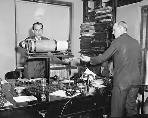 Calculating Prints: Men Working in Bank of Manhattan Company