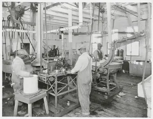 Virginia Prints: Men Working in Cannery