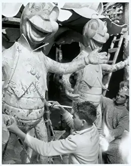 Men Working on Carnival Creatures by Pupazzo