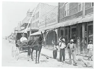Miami Prints: Men Working on Flagler Street