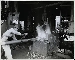 Petroleum Prints: Men Working, Welding A Drill Head