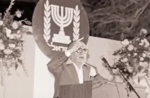 Graduation Prints: Menachem Begin Addresses Military School