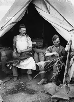 The Boer Wars Prints: Mending Saddles