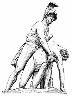 Images Dated 7th October 2016: Menelaus with the corpse of Patroclus