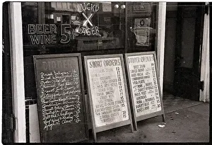 Price Tag Prints: Menu Boards Outside Restaurant