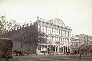 Trading Prints: Mercantile Building;Street, Stagecoach