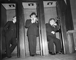 Telephone Booth Prints: Mercantile Exchange Traders on Telephone