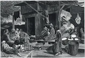Merchants and Customers in Egyptian Market