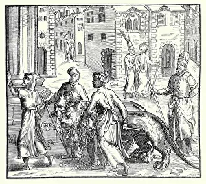 Lions Prints: Merchants and Lion Keepers of Constantinople