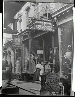 Merchants Standing in Front of Stores