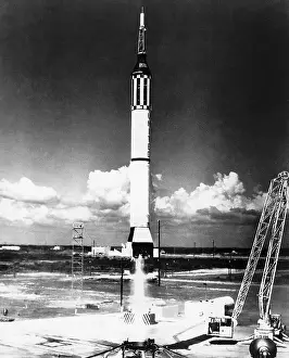 Nasa Prints: Mercury Redstone III Rocket Launching
