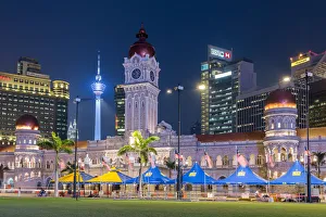 Clock Tower Collection: Merdeka square in the evening, Kuala Lumpur, Malaysia