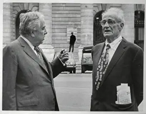 Merrill Cody and Harold Loeb Standing on Street