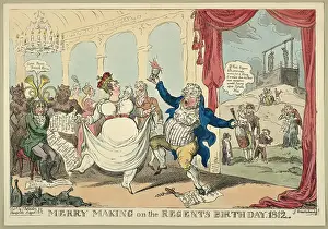 Merry making on the regents birth day, 1812, 1812. From a private collection
