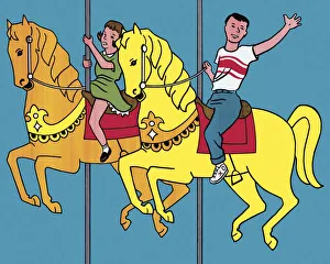 Horseback Riding Gallery: On the Merry Go Round Horses
