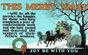 Prints of Mather and Company, Chicago printers who capitalized on the 1920s-era fascination with enhancing efficiency in the workplace Celebrate the Season: A Curated Collection of Christmas Art: This Merry Xmas