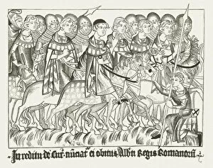 Bishop Gallery: Message, Chronicle of Henry VII (Balduineum), 1341, published in 1880