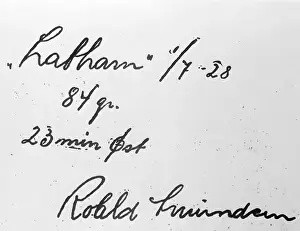 Handwriting Prints: Message From Roald Amundsen