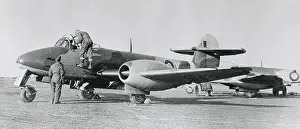 Meteor Jet Being Serviced on Ground