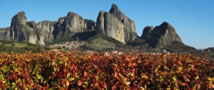 Images Dated 4th March 2017: Meteora Panoramic View from Kastraki, Greece