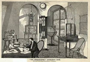 Meteorology Prints: Meteorologist Working In Instrument Room