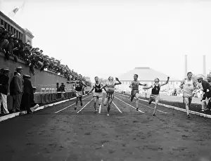 Runner Prints: Two Hundred Meter Race Finish