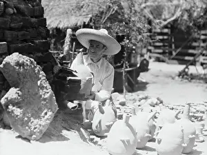 Earthenware Prints: Mexican American Wine Jug Maker