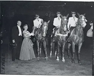 The Mexican Army Team Receiving a Trophy