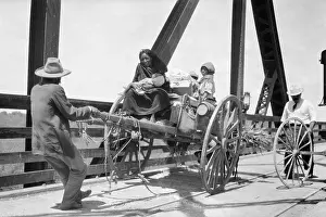 Homecoming Prints: Mexican Family Crossing Bridge