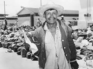 Migrant Prints: Mexican Man Holding Permit