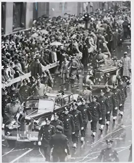Mexican President Miguel Aleman in Motorcade Parade