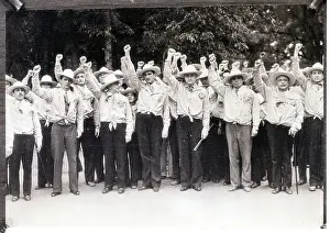 Saluting Prints: Mexicans Give Clenched Fist Sign